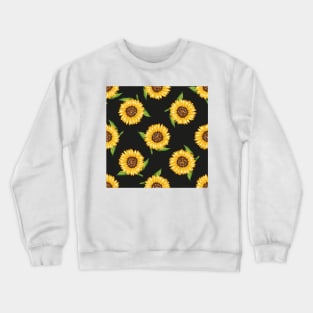 Sunflower Pattern Crewneck Sweatshirt